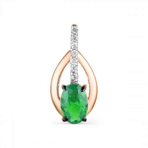 Золотая подвеска с фианитом