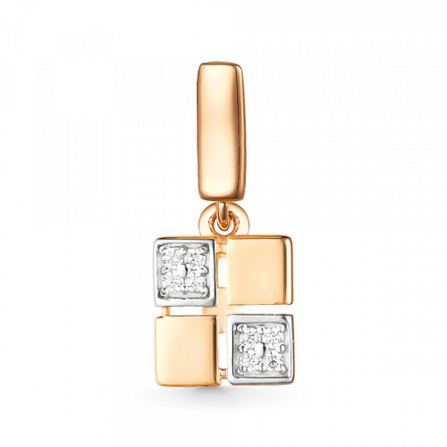 Золотая подвеска с фианитом