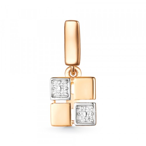 Золотая подвеска с фианитом