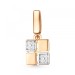Золотая подвеска с фианитом