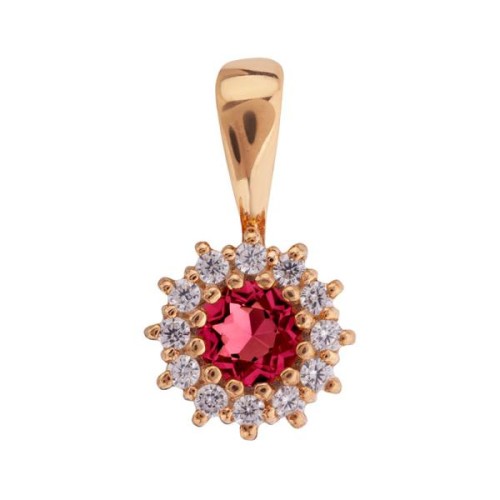 Серебряная подвеска с топазом