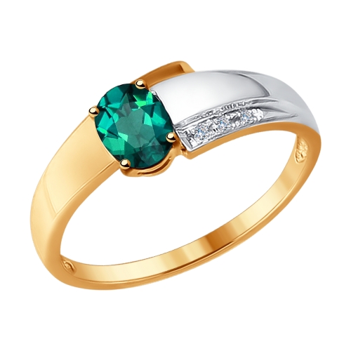 Золотое кольцо с изумрудом