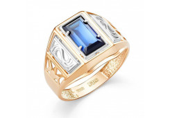 Печатка из золота с сапфиром