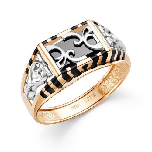 Печатка из золота с ониксом