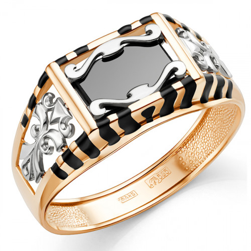 Печатка из золота с ониксом