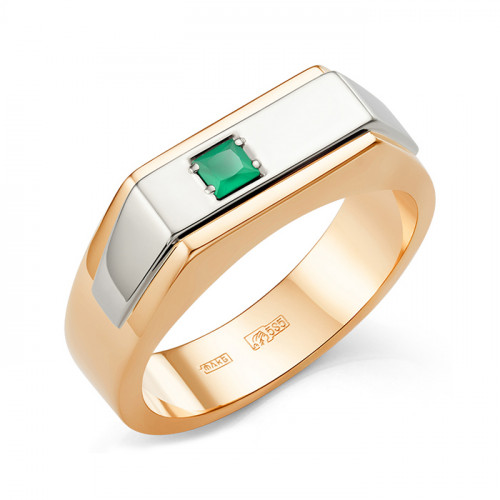 Печатка из золота с ониксом