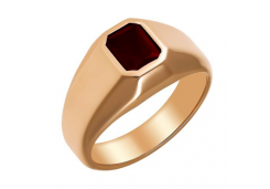 Печатка из золота с гранатом