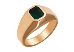 Печатка из золота с ониксом