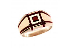 Печатка из золота с гранатом