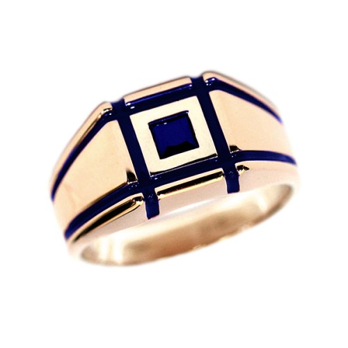 Печатка из золота с сапфиром