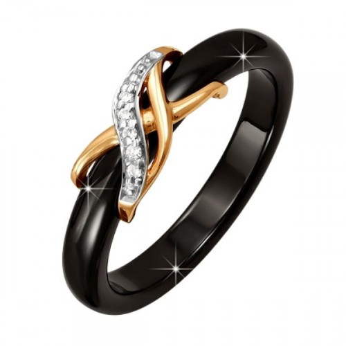 Золотое кольцо с керамикой