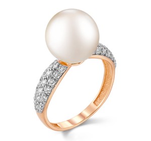 Золотое кольцо с жемчугом