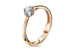 Золотое кольцо с бриллиантом