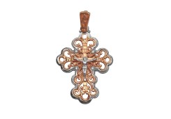 Крест из золота с фианитом