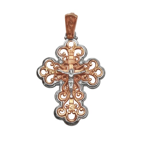 Крест из золота с фианитом