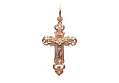 Крест из золота с фианитом