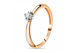 Золотое кольцо с бриллиантом