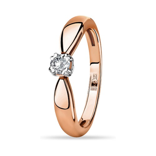 Золотое кольцо с бриллиантом