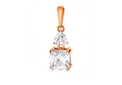 Золотая подвеска с фианитом