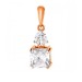 Золотая подвеска с фианитом