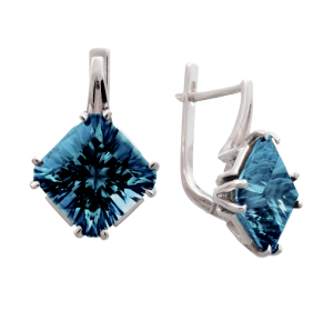 Серебряные cерьги с ситаллом