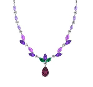 Серебряное колье с кварцем