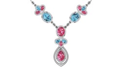 Серебряное колье с кварцем