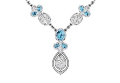 Серебряное колье с кварцем