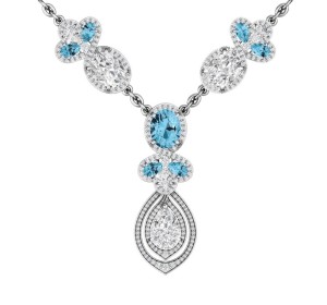 Серебряное колье с кварцем