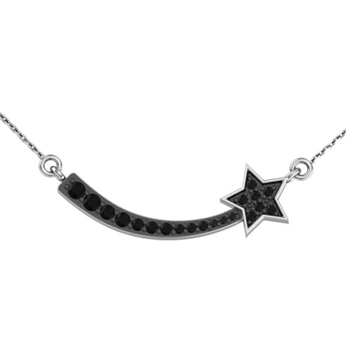 Серебряное колье с фианитом