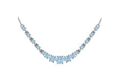 Серебряное колье с фианитом