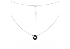 Серебряное колье с фианитом