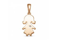 Золотая подвеска с бриллиантом