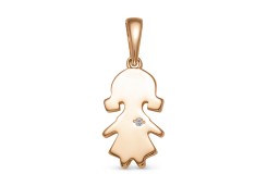 Золотая подвеска с бриллиантом