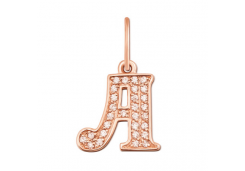 Золотая подвеска с фианитом