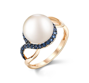 Золотое кольцо с жемчугом