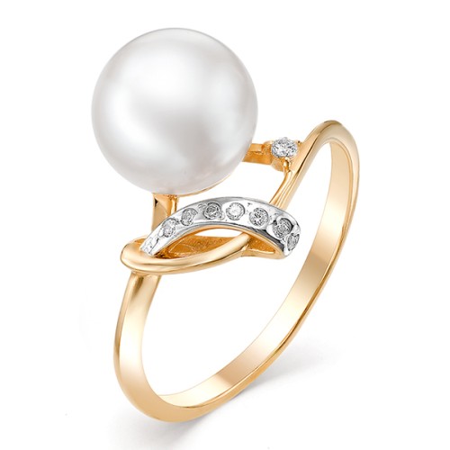 Золотое кольцо с жемчугом