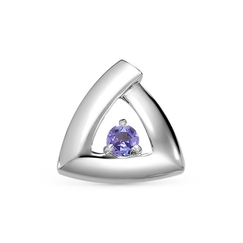 Подвеска из белого золота с танзанитом