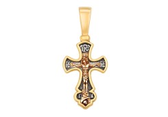Крест из золота с чернением