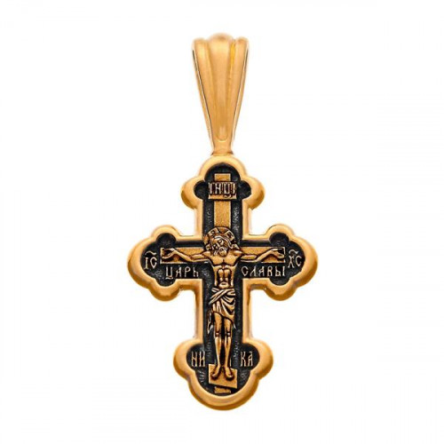 Крест из золота с чернением
