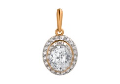 Золотая подвеска с фианитом