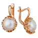 Золотые cерьги классические с жемчугом