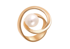 Золотое кольцо с жемчугом