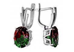 Серебряные cерьги с турмалином