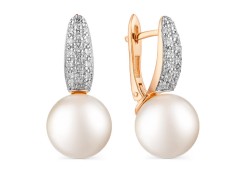 Золотые cерьги с жемчугом