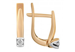 Золотые cерьги с бриллиантом