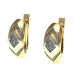 Золотые cерьги классические с бриллиантом