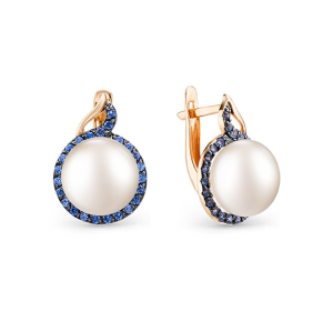 Золотые cерьги с жемчугом