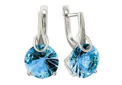 Серебряные cерьги с ситаллом
