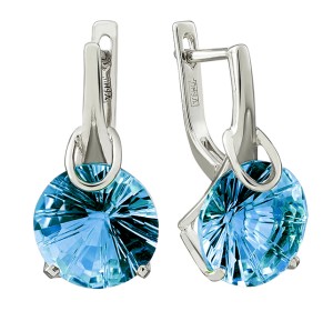 Серебряные cерьги с ситаллом